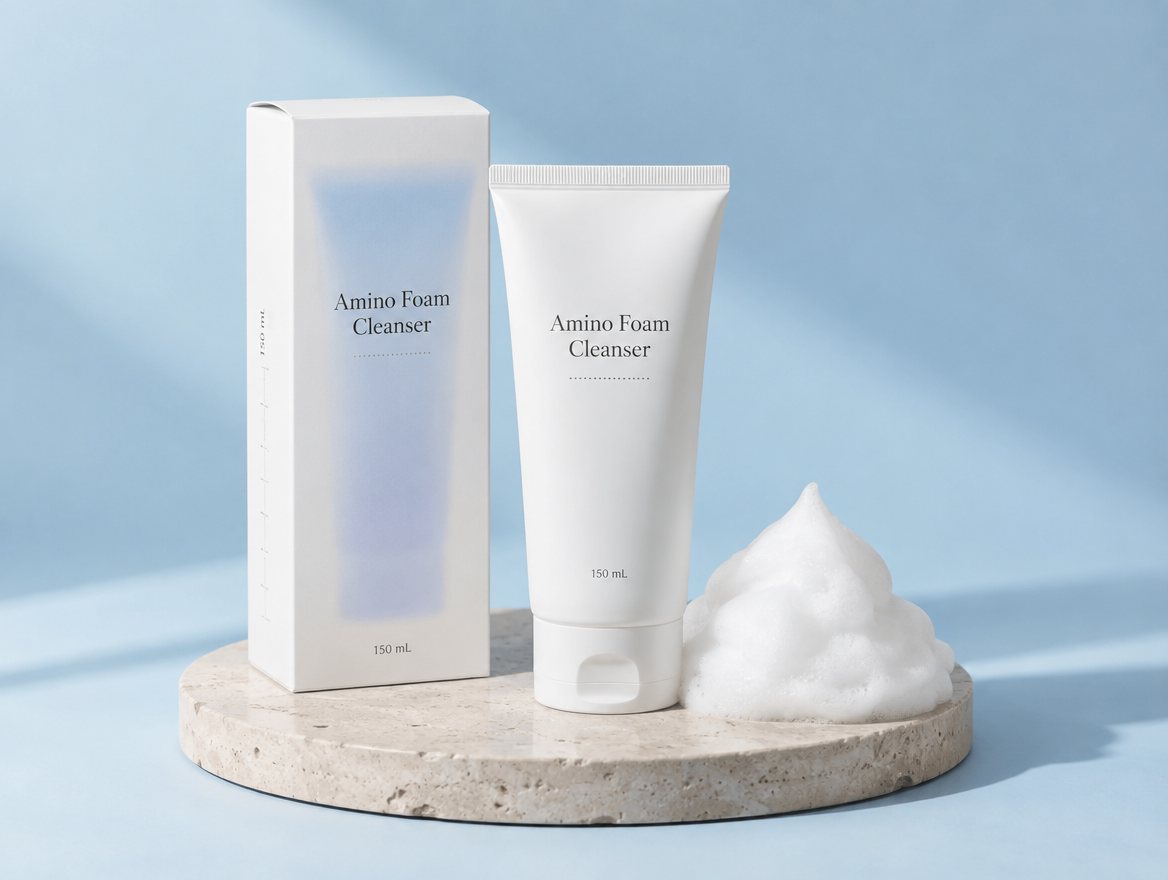 Private label foam cleanser tube made in Korea